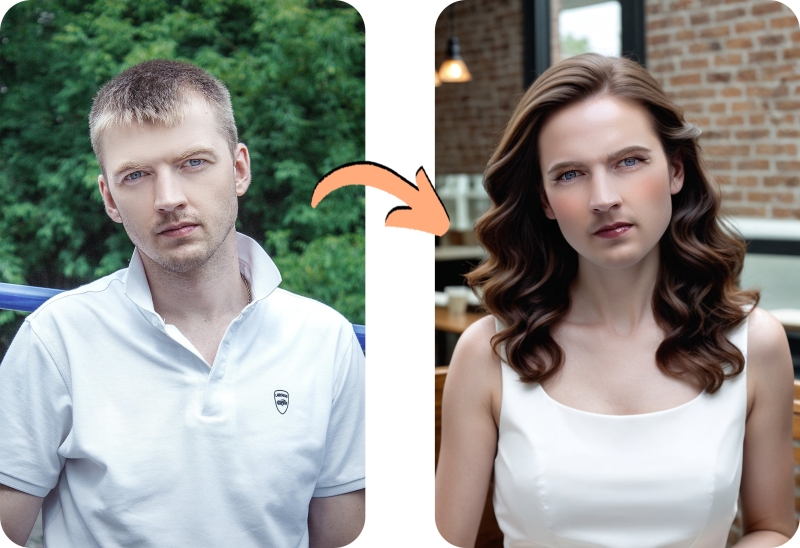 AI Gender Swap Filter: Try Male to Female Makeover [App & Online]