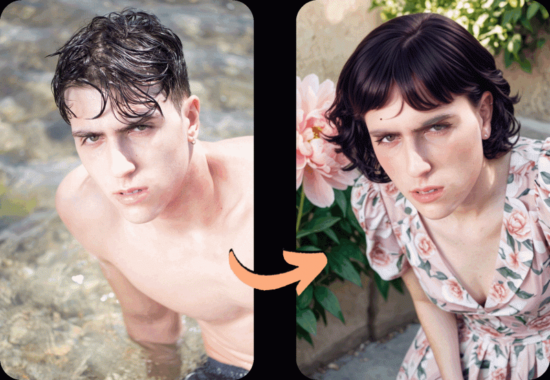 AI Gender Swap Filter: Try Male to Female Makeover [App & Online]