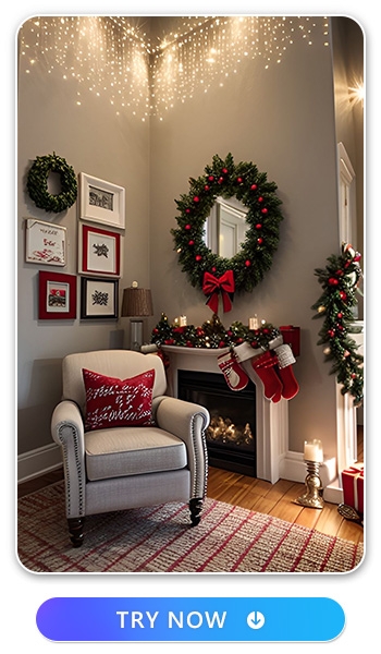 Try On 10 Trendy Indoor Christmas Decor Ideas in 2025 with AI Magic