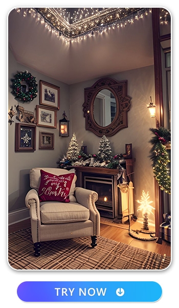 Try On 10 Trendy Indoor Christmas Decor Ideas in 2025 with AI Magic