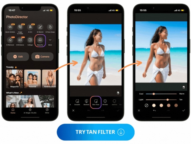 Tan Filter: Instantly Get a Darker Skin Tone Without the Sun!