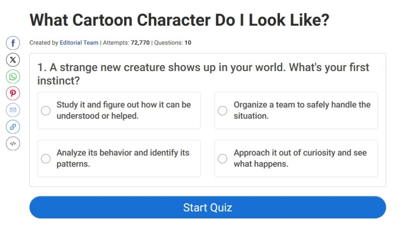 What Cartoon Character Do I Look Like? Try Face Analysis & Quiz