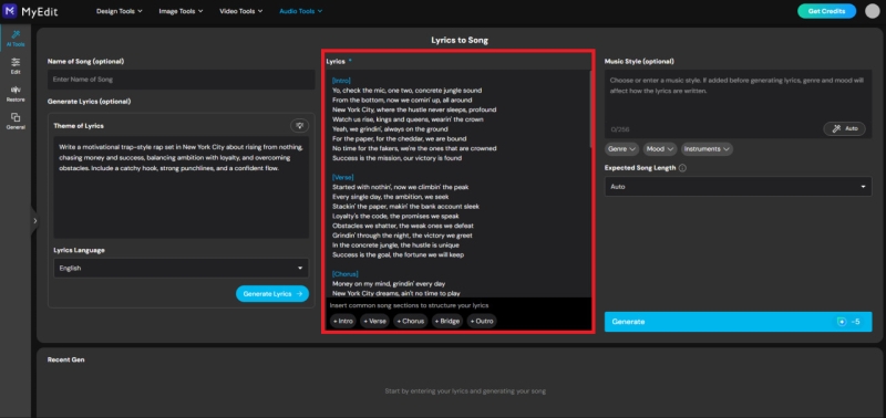 Online AI Rap Generator: Create Lyrics and Rap Songs Instantly