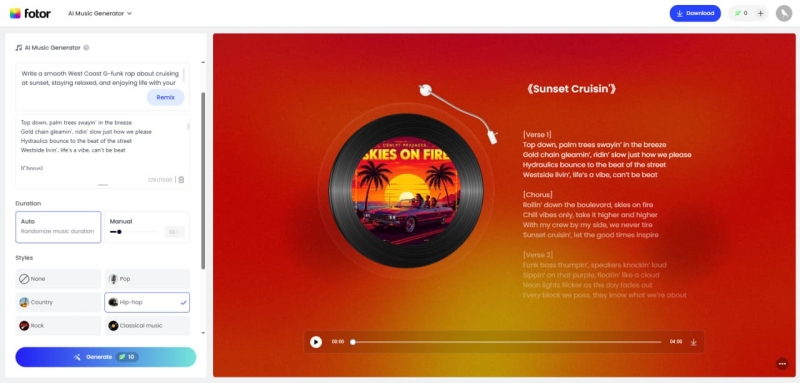 Online AI Rap Generator: Create Lyrics and Rap Songs Instantly