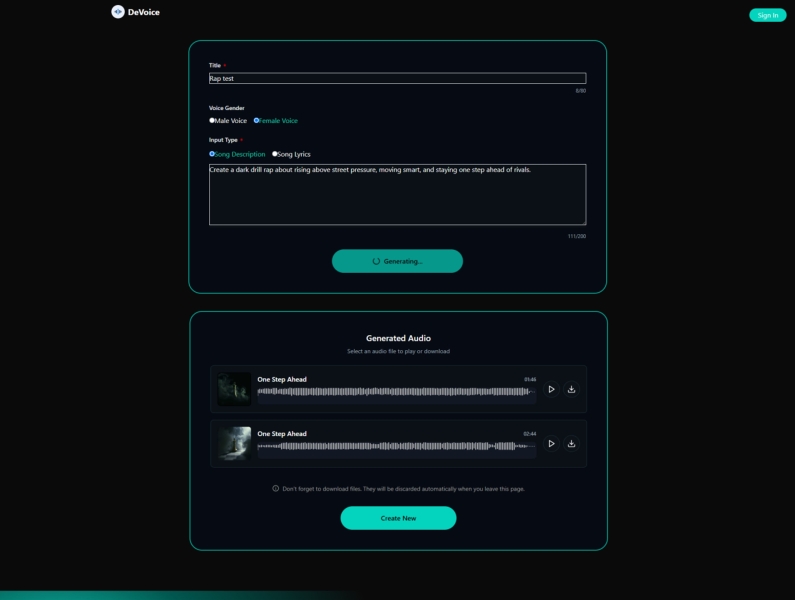 Online AI Rap Generator: Create Lyrics and Rap Songs Instantly